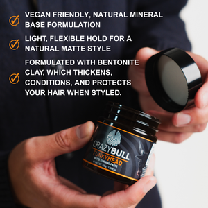 Crazy Bull Funky Head product with text about product benefits