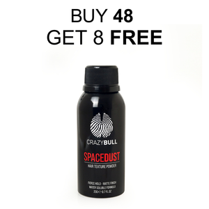 Lift, grip, and style with Crazy Bull Space Dust Texture Powder. This lightweight, matte formula adds instant volume and texture without residue or shine. Perfect for fine or flat hair - just sprinkle, shape, and go. Bold texture, zero fuss.