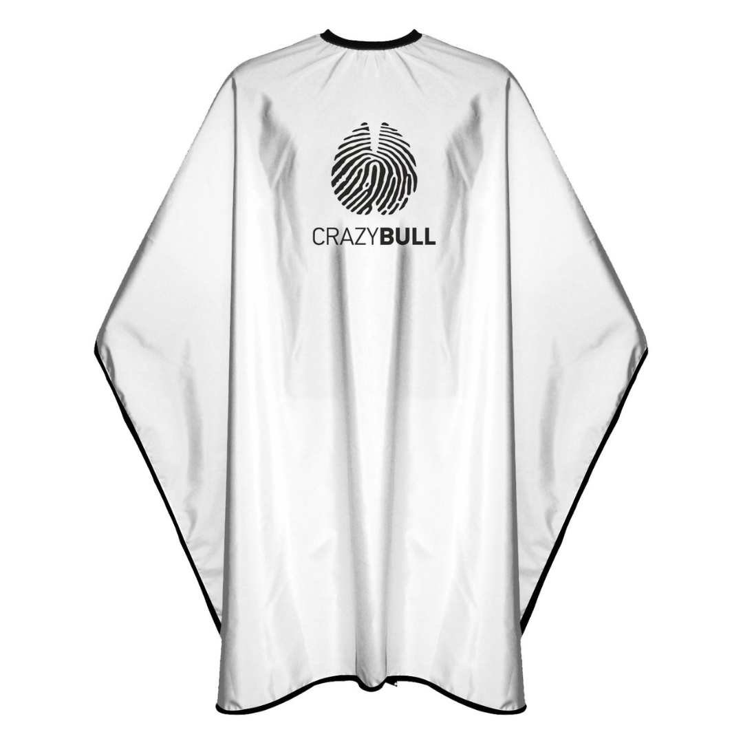 "The Classic" Crazy Bull Cape (White) Hook and Fastener Collar