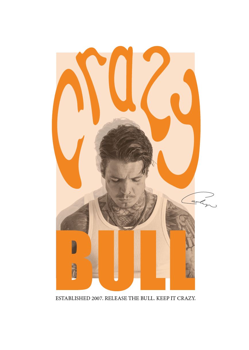 Crazy Bull A3 Shop Poster
